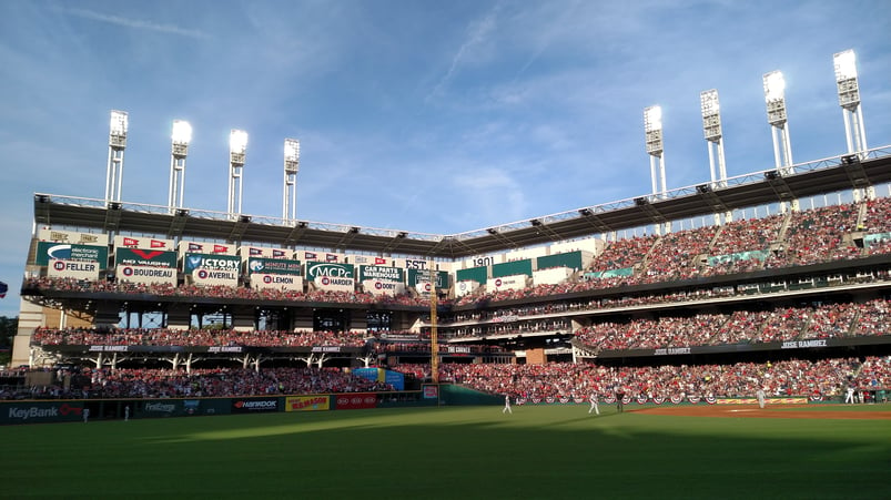 Progressive Field, home of the Cleveland Indians, winners of 22 straight games