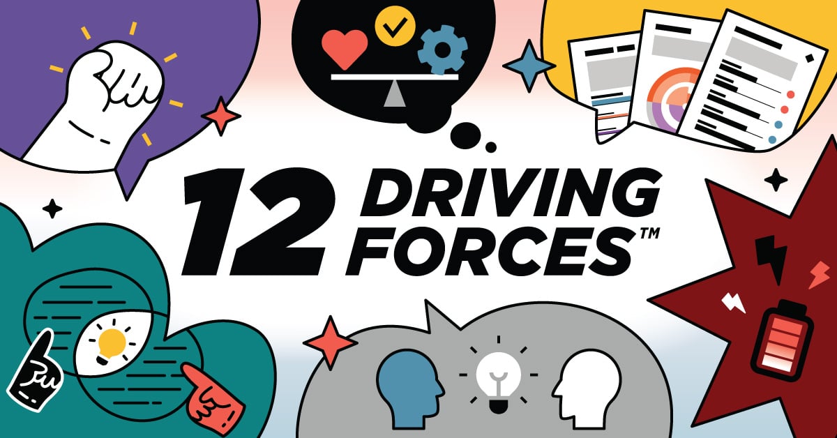 12 Reasons to Harness the Power of The 12 Driving Forces Assessment